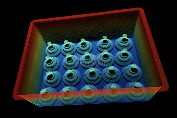 高反光轴叉（颜色按高度渲染）