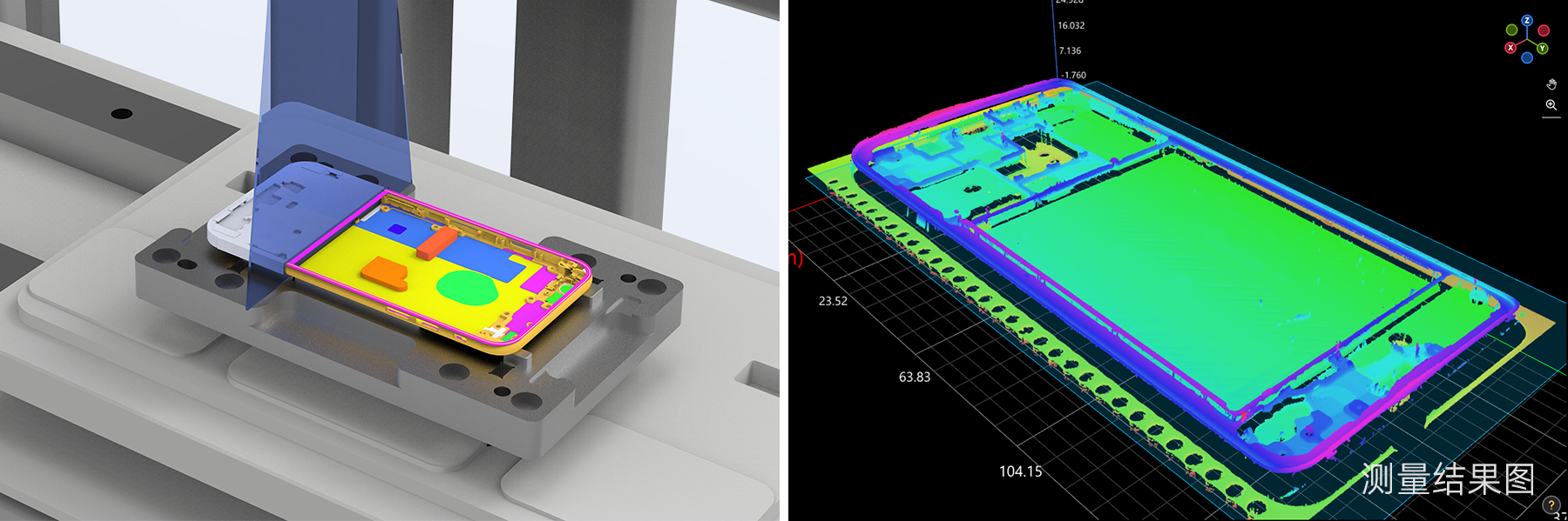 手机中框平面度检测