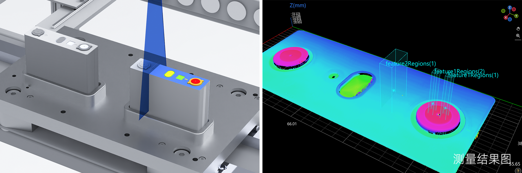 电芯顶盖高度差测量