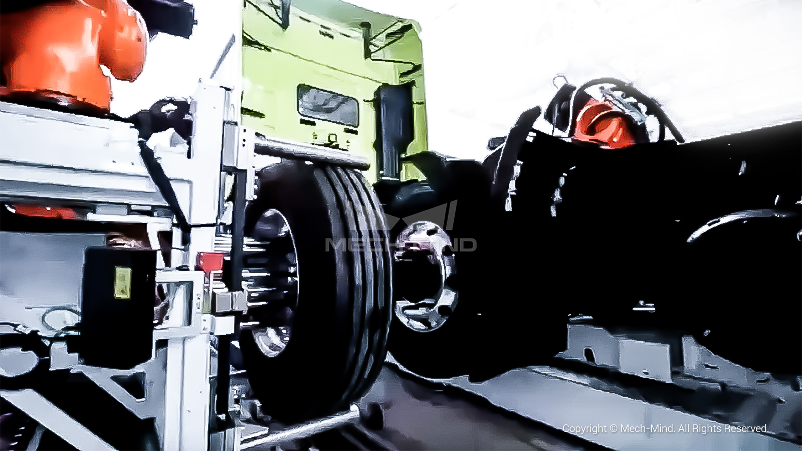 梅卡曼德AI+3D视觉精准高效引导轮胎随行装配，提升总装车间自动化、柔性化水平