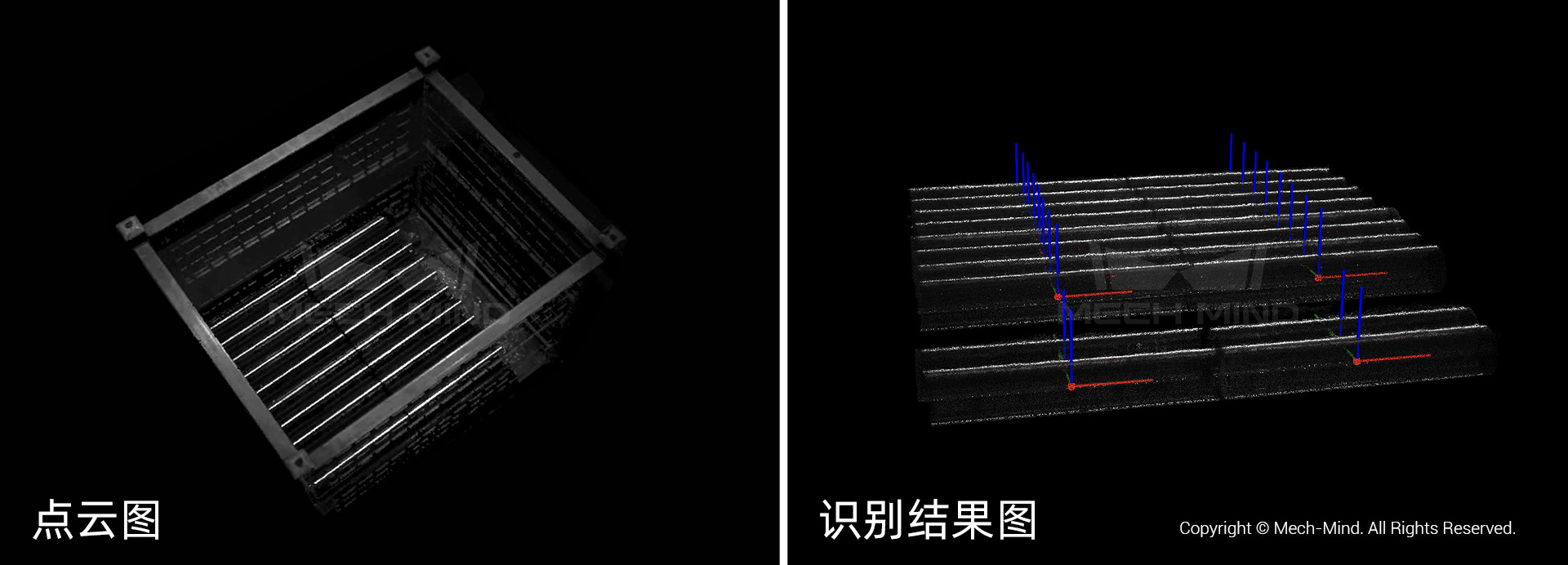 梅卡曼德AI+3D工程机械上下料解决方案——高质量成像、快速新增品规、深框稳定识别抓取