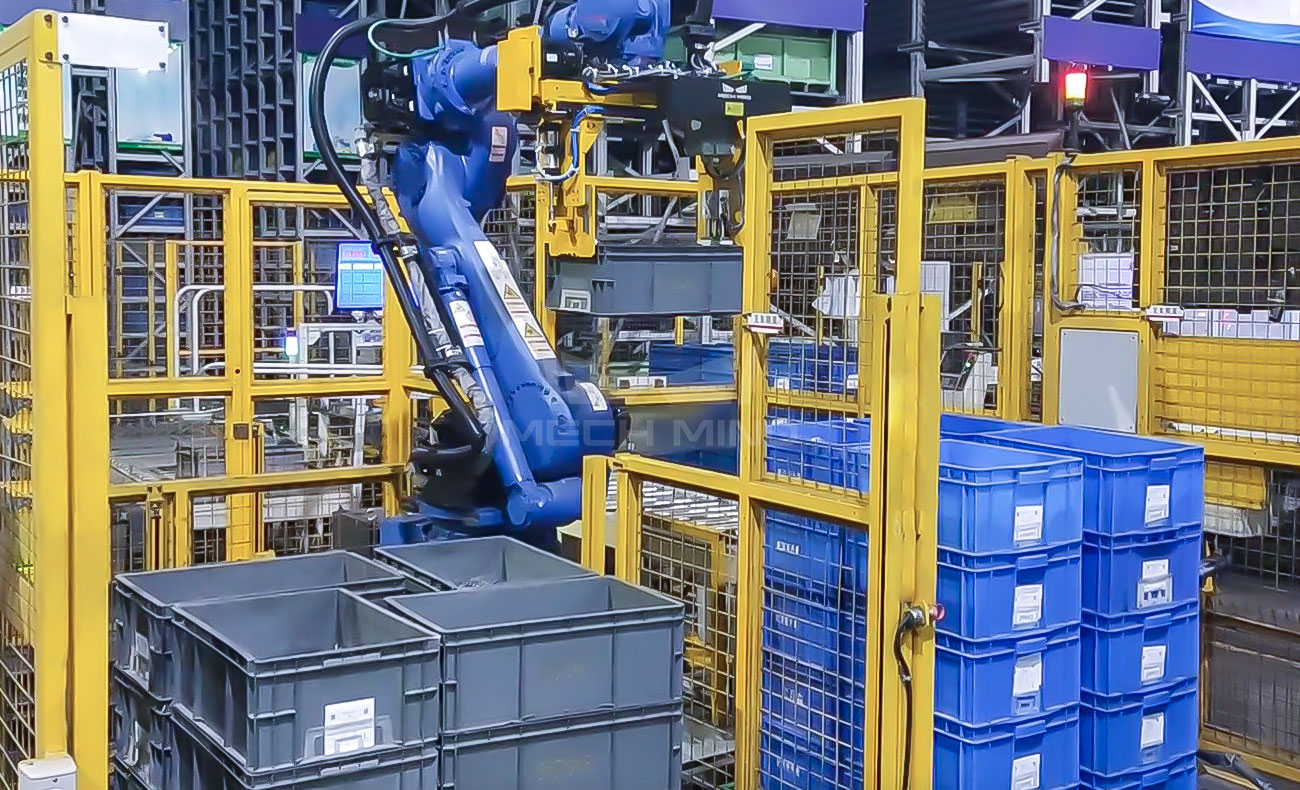 AI视觉引导周转箱拆垛 | 某大型汽配厂 